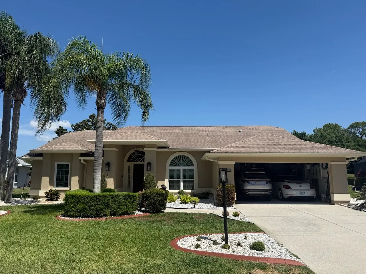 Before photo of a standing seam metal roof replacement in Lakewood Ranch